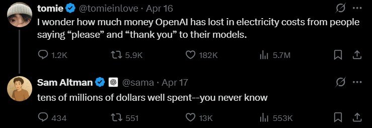 [서울=뉴시스] 샘 올트먼 게시물. (출처=샘 올트먼 X) 2025.04.23. photo@newsis.com *재판매 및 DB 금지