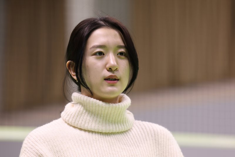현대건설 이다현이 2일 오후 경기 용인시 기흥구 현대건설배구단 체육관에서 뉴스1과 인터뷰를 하고 있다. 2025.1.2/뉴스1 ⓒ News1 김영운 기자