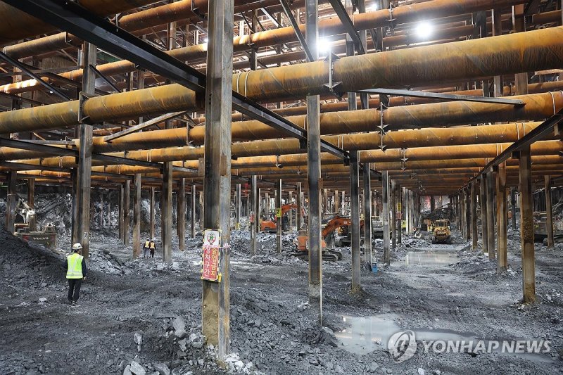 영동대로 지하공간 복합개발공사 현장 (출처=연합뉴스)