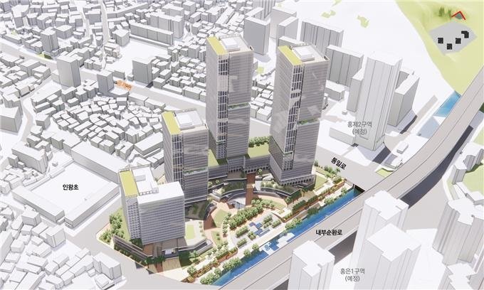 서대문구 유진상가, 인왕시장 일대 정비계획 조감도 (출처=연합뉴스)