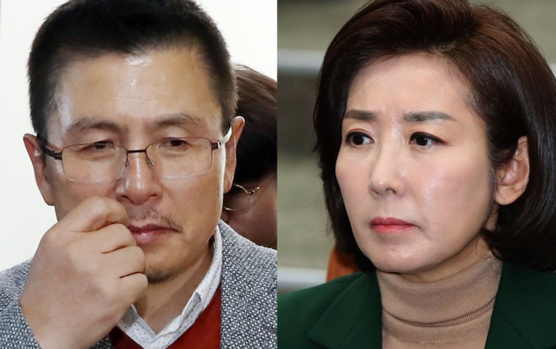 황교안 전 국무총리(왼쪽), 나경원 의원. 뉴시스