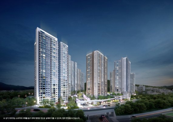 창원 메가시티 자이&위브 야경 투시도