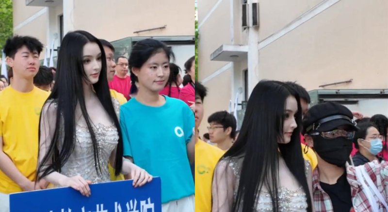 [서울=뉴시스] 23일(현지시각) 중국 지무신문, 홍성신문 등 현지 매체에 따르면 지난 17일 중국의 시안미술학원(대학) 교내 체육대회에서 한 여대생이 AI같은 미모로 화제를 모았다. (사진= 중국 시나뉴스 갈무리 ) 2025.04.24. photo@newsis.com *재판매 및 DB 금지