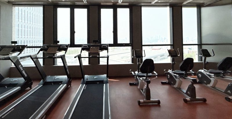 [서울=뉴시스] 이연희 기자 = 리마크빌 이스트폴 8층 공용부에 위치한 피트니스존의 모습. 2025. 04.25. dyhlee@newsis.com *재판매 및 DB 금지