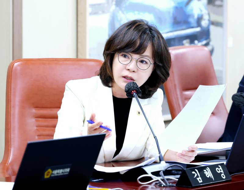[서울=뉴시스] 김혜영 의원 질의. 2025.04.25. (사진=메이저 바카라사이트 캡틴의회 제공) *재판매 및 DB 금지