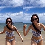 효민, 새신부의 파격 비키니 자태