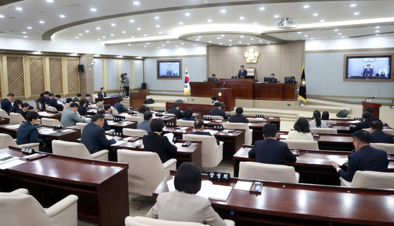 [수원=뉴시스] 제392회 임시회 제2차 본회의 전경. (사진=메이저 바카라 사이트 제공) 2025.04.25. photo@newsis.com *재판매 및 DB 금지