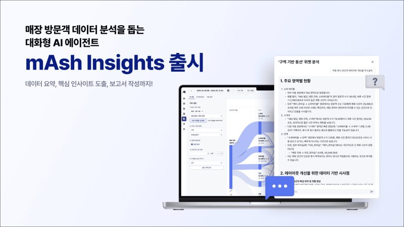 메이아이, 방문객 분석 돕는 대화형 AI 에이전트 '매쉬 인사이트' 출시(메이아이 제공)