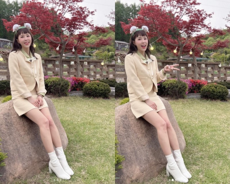 신지, 43세에 늘씬 각선미까지