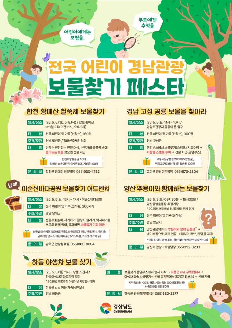 전국 어린이 경남관광 보물찾기 페스타 (출처=연합뉴스)