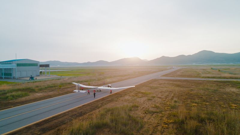 성층권 드론 EAV-4 비행시험 모습. 우주항공청 제공