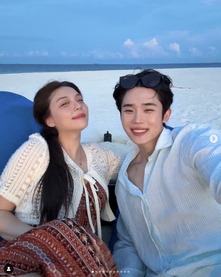 최시훈♥에일리, 몰디브 해변서 낭만 키스…"백번 천번 행복해"