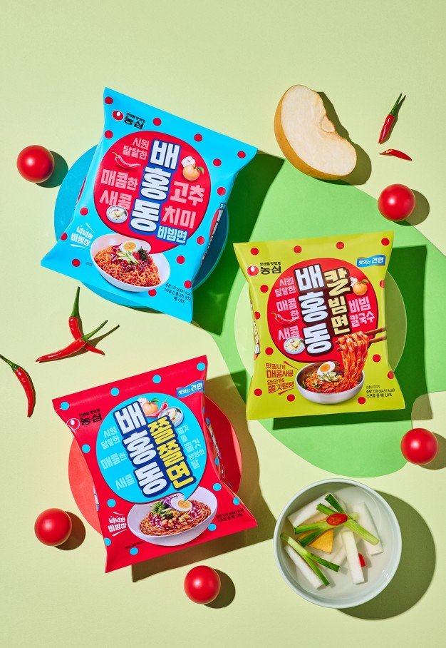 농심 배홍동칼빔면, 쫄깃한 칼국수 면발로 올 여름 비빔라면 평정 [Fn 뉴트렌드리딩]