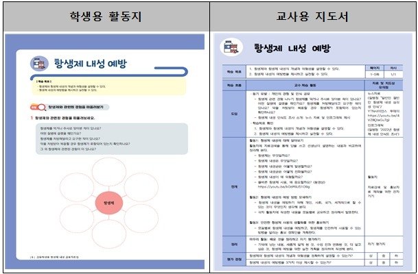 고등학생용 항생제 내성 교육자료집 시안 (출처=연합뉴스)