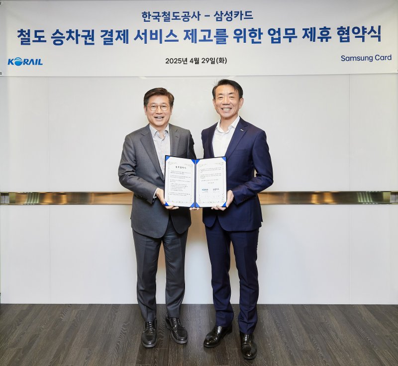 삼성카드-코레일 '제휴카드 출시' 업무협약