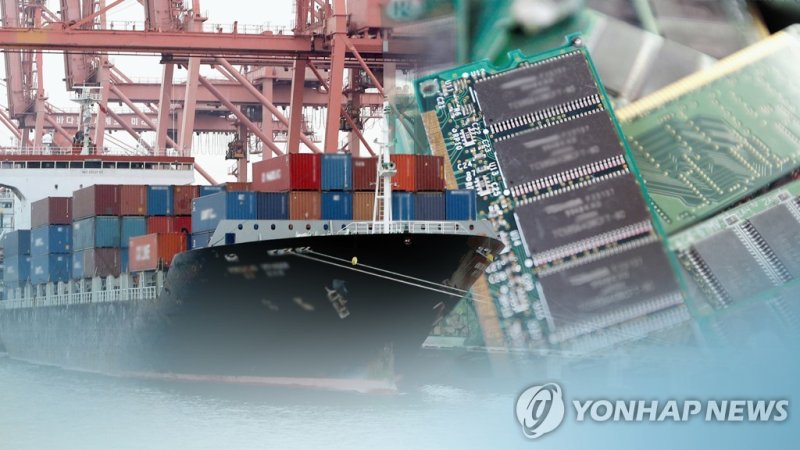 반도체 수출 117억달러로 17.2%↑…역대 4월중 최대(CG) (출처=연합뉴스)
