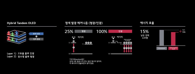 형광과 인광의 발광 메커니즘 구조도(LG디스플레이 제공). ⓒ 뉴스1