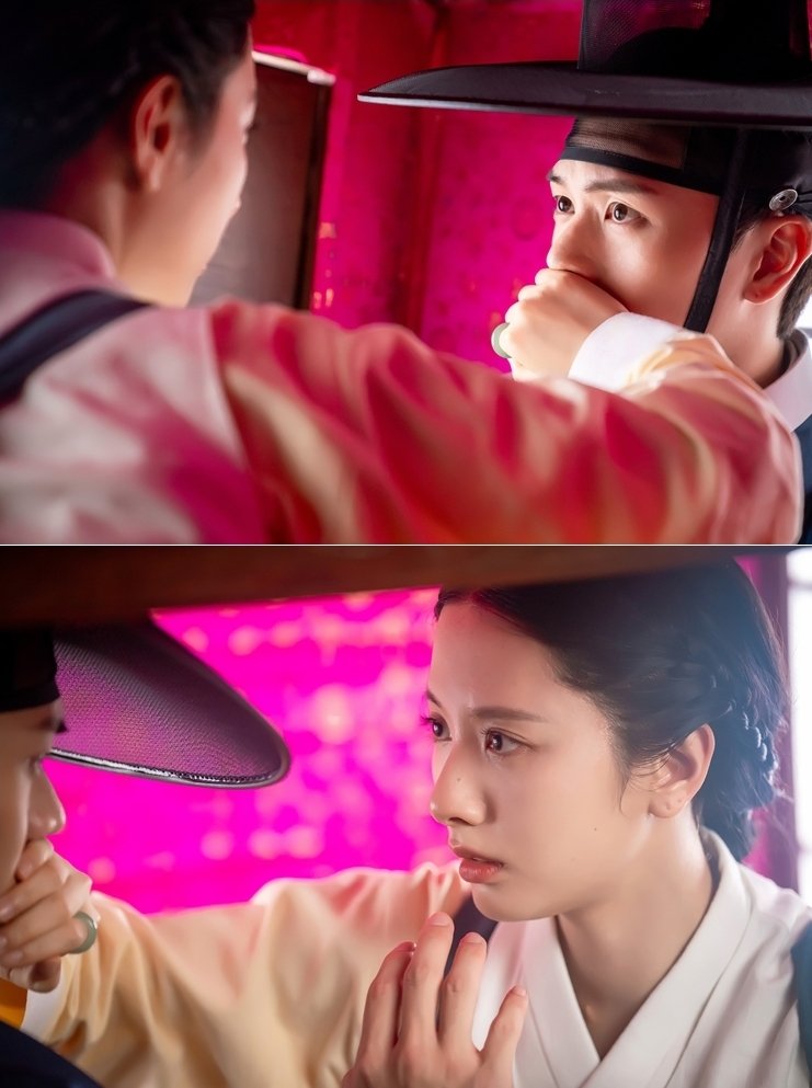 '귀궁' 육성재·김지연, 가마 안 아찔한 입술 터치…터질듯한 설렘
