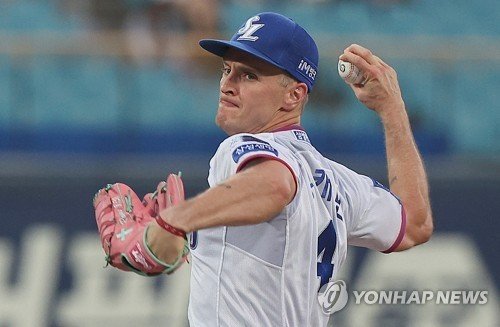 뷰캐넌의 삼성 시절 투구 모습 (출처=연합뉴스)