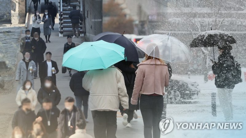 한겨울에 '19.3도' 신기록…이상고온→호우→폭설 예고 (CG) (출처=연합뉴스)