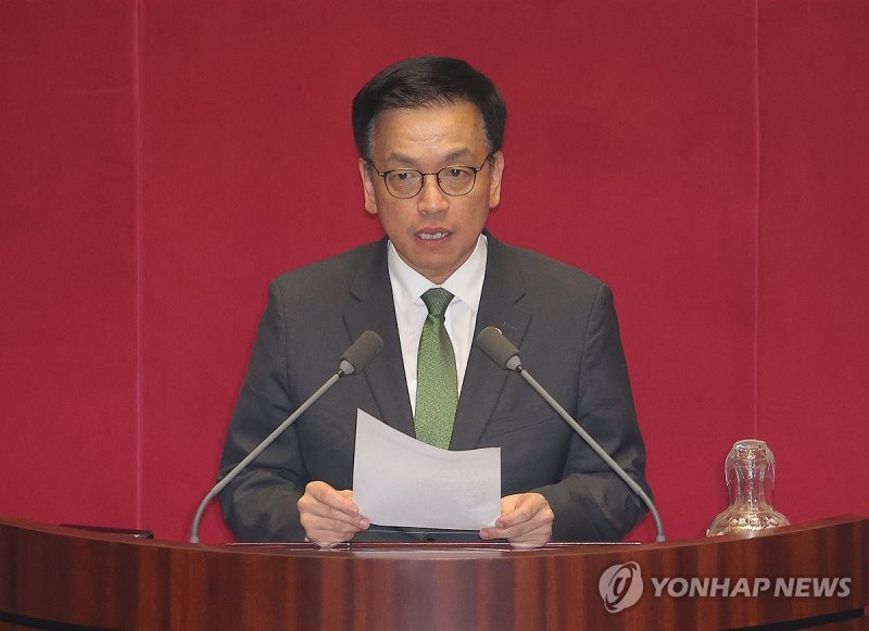 본회의 추경안 표결 전 발언하는 최상목 부총리 (출처=연합뉴스)
