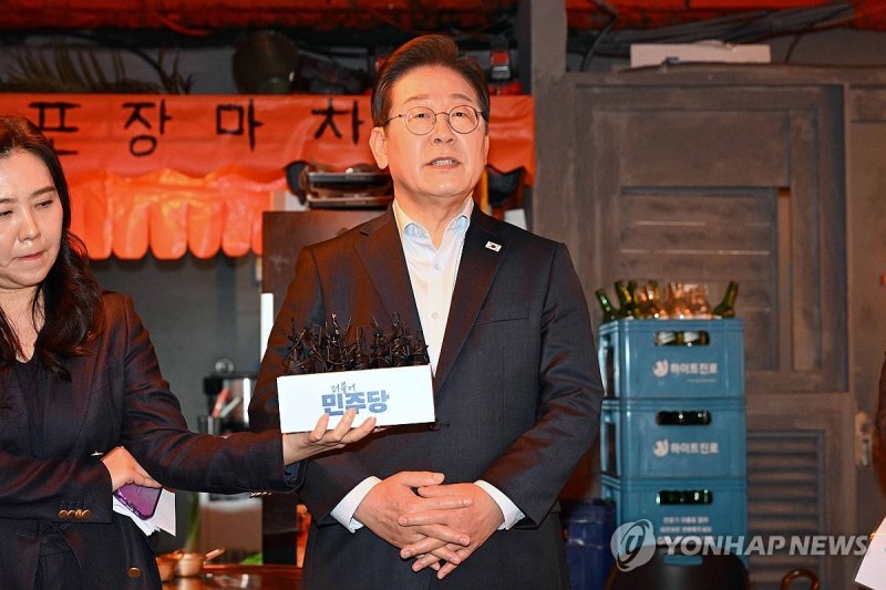 대법원 판결에 대한 입장 밝히는 이재명 후보 (출처=연합뉴스)