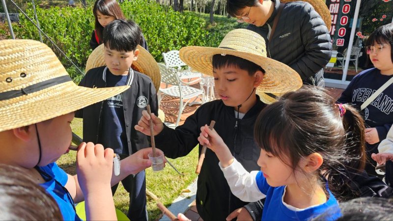 신안교육청이 마련한 '해양·생태 공동교육과정'참여 학생들이 체험활동을 하고 있다. (전남도교육청 제공, 재판매 및 DB 금지)