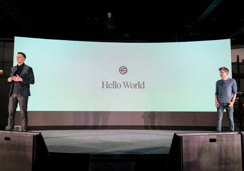 [뉴시스]18일(현지시각) 월드의 엑스(X·전 트위터) 페이지에 'Hello World'라는 문구와 함께 올라 온 사진. (사진=월드 엑스) 2024.10.18 *재판매 및 DB 금지