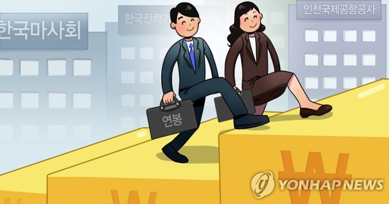공기업 직원 연봉 (PG) (출처=연합뉴스)