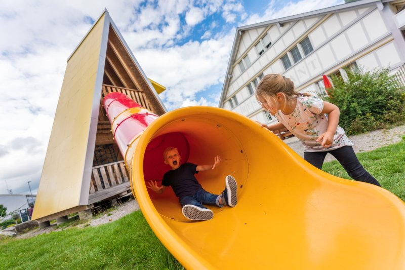 아펜첼 치즈 공장에 자리한 놀이터(스위스정부관광청 제공)