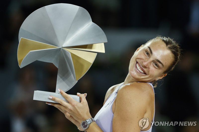 마드리드오픈 우승 사발렌카 (출처=연합뉴스)