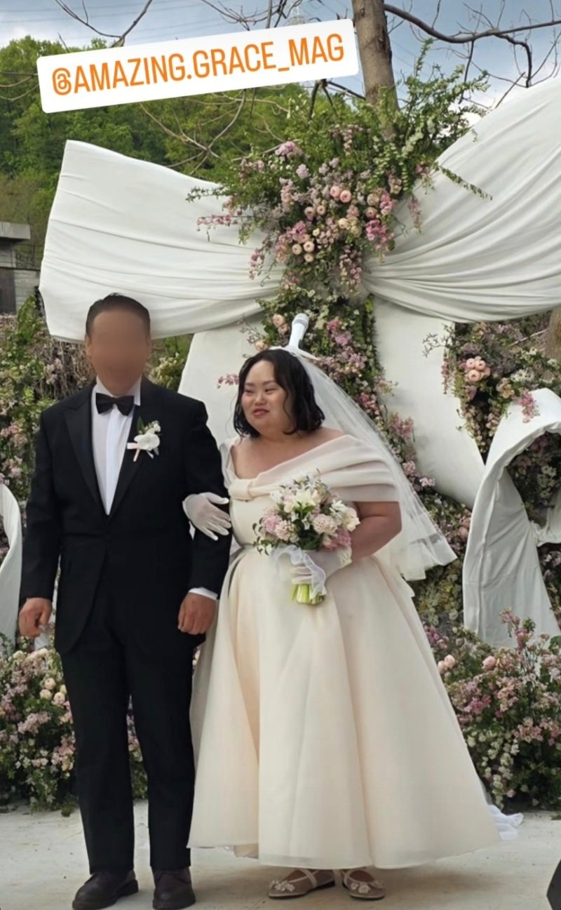 '한지민 쌍둥이 언니' 정은혜, 눈부신 웨딩드레스 자태