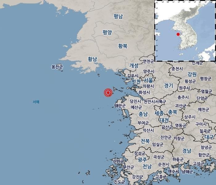충남 태안 바다 지진 (출처=연합뉴스)