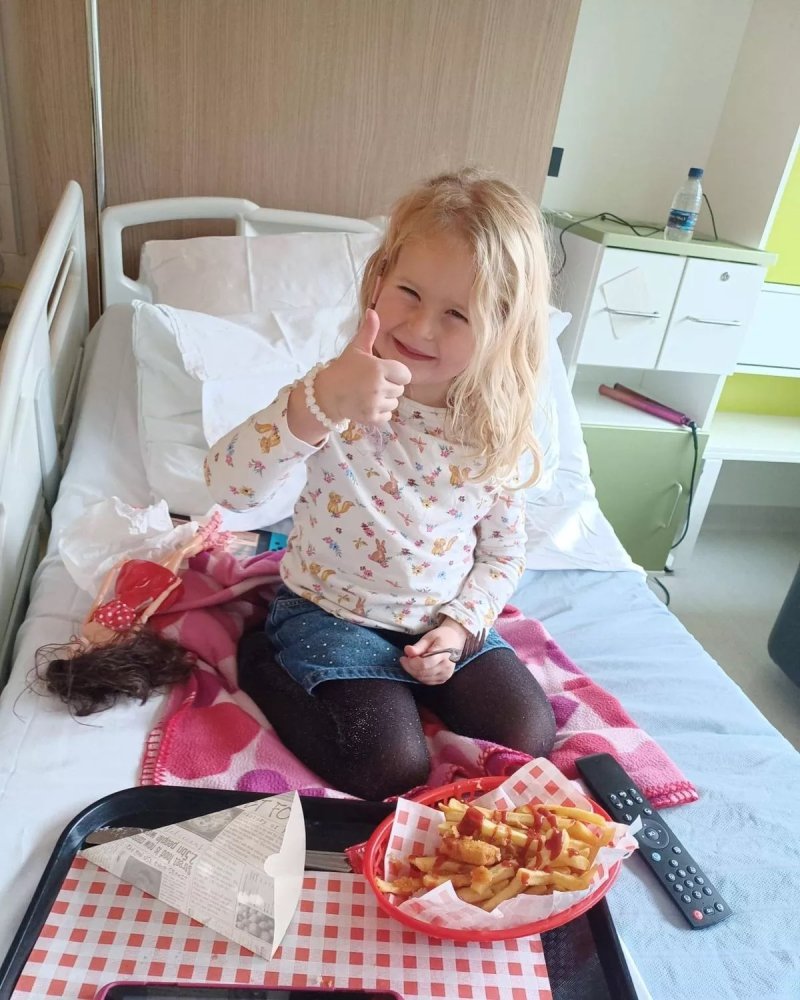 [뉴시스] 희귀 뇌종양을 앓고 있는 다섯 살 소녀 로지 하살. (사진=PA Real Life) *재판매 및 DB 금지