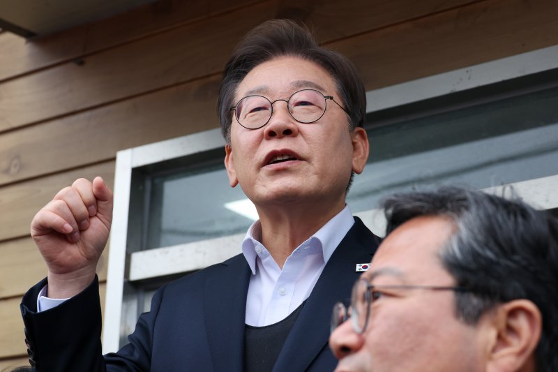 이재명 더불어민주당 대통령선거 후보. 2025.5.5/뉴스1 ⓒ News1 안은나 기자
