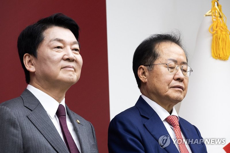 최종 경선 진출에 실패한 안철수·홍준표 후보 (출처=연합뉴스)