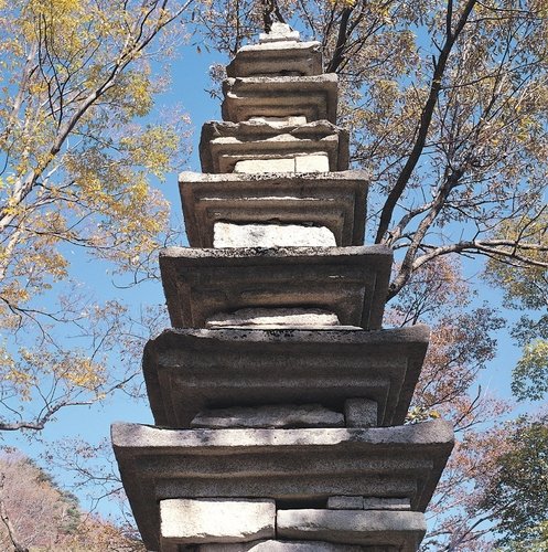 보물 '공주 청량사지 칠층석탑' 탑신 전체 (출처=연합뉴스)