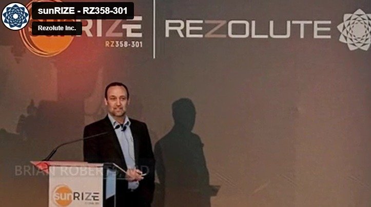 레졸루트 관계자가 선천성 고인슐린증 신약 후보물질 'RZ358'의 글로벌 임상 3상시험(sunRIZE)에 대해 소개하고 있다.(레졸루트 제공)/뉴스1