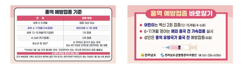 홍역 예방접종 안내문.(전남도 제공. 재판매 및 DB금지) 2025.5.7/뉴스1