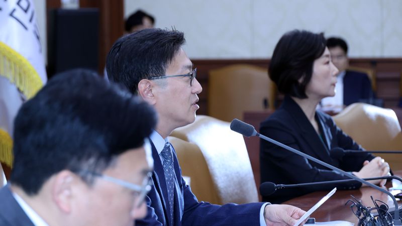 김범석 기획재정부 장관 직무대행이 8일 서울 종로구 정부서울청사에서 주재한 경제관계장관회의에서 발언하고 있다. 사진=서동일 기자