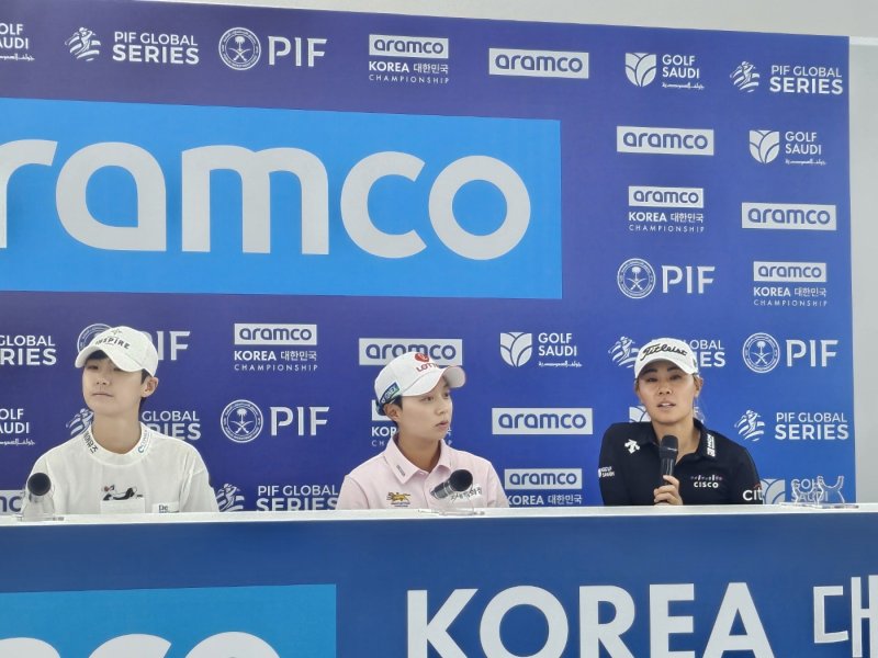 LET 아람코 코리아 챔피언십에 출전하는 박성현, 김효주, 다니엘 강(왼쪽부터). ⓒ News1