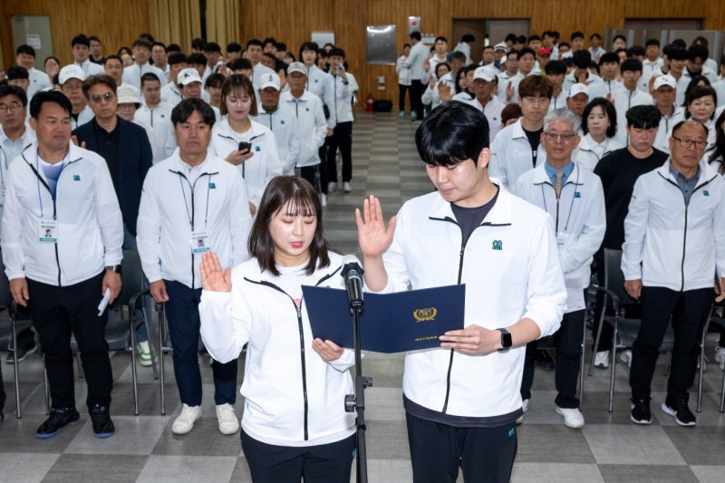 제64회 충북도민체육대회 출전 제천시 선수단 결단식 개최(제천시 제공)/뉴스1