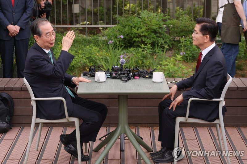 단일화 관련 2차 회동 (출처=연합뉴스)