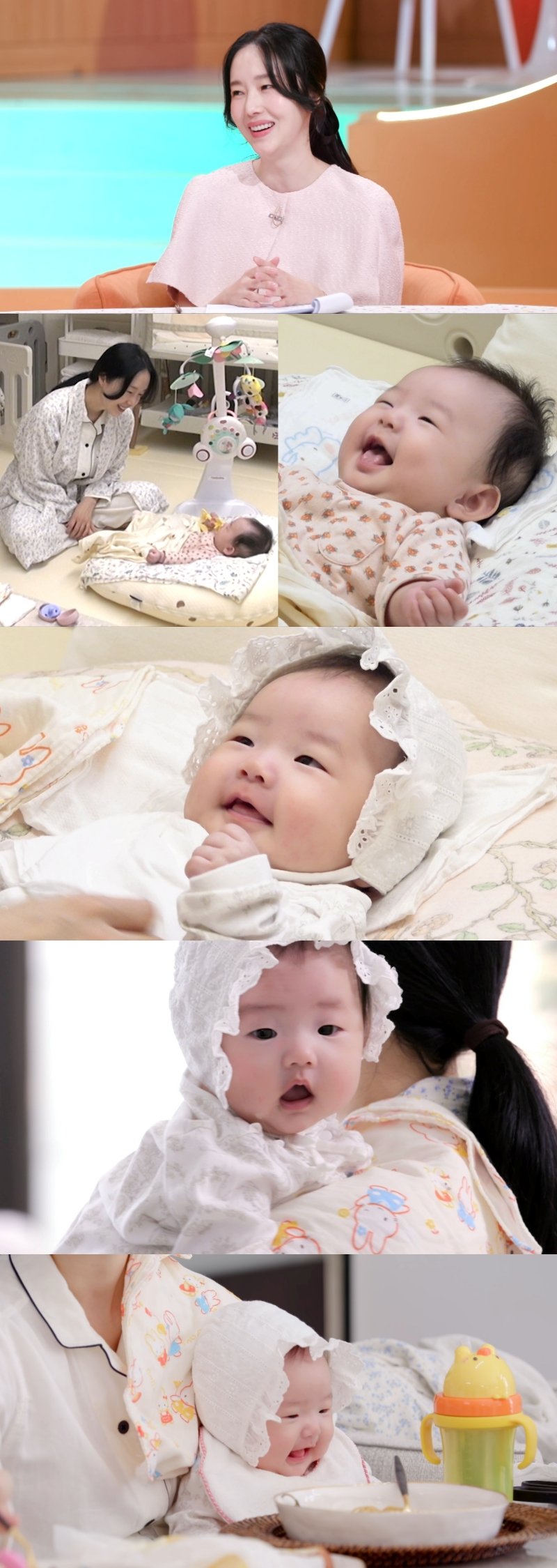 '의사♥' 이정현, 100일된 딸 최초 공개…눈웃음 판박이