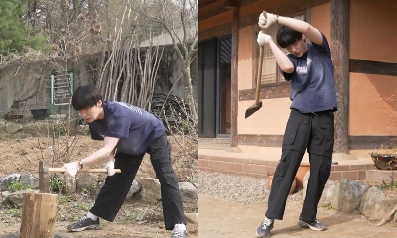 패션 근육…'나혼자산다' 안재현, 삽질 한번에 종이인형처럼 휘청