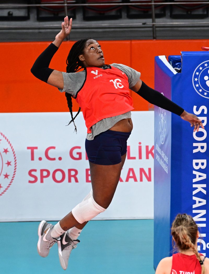 [서울=뉴시스]여자배구 페퍼행 웨더링튼. (사진=KOVO 제공)