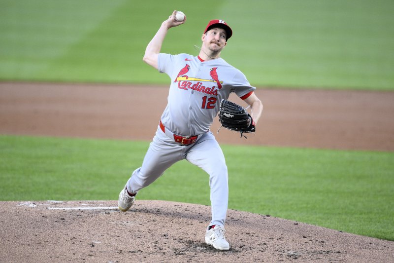 [워싱턴=AP/뉴시스] 미국 메이저리그(MLB) 세인트루이스 카디널스의 선발 투수 에릭 페디가 10일(한국 시간) 미국 워싱턴 DC 내셔널스파크에서 열린 워싱턴 내셔널스와의 2025 MLB 경기에 선발 등판해 공을 던지고 있다. 2025.05.10.