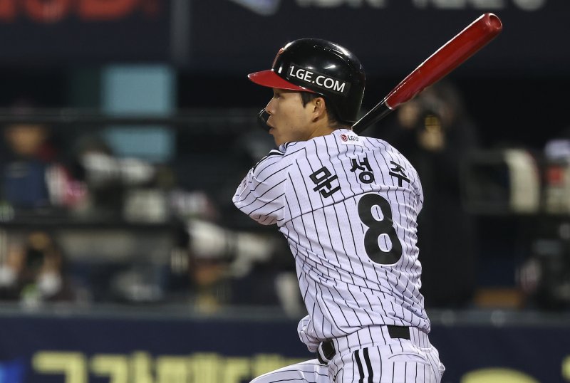 LG 트윈스 외야수 문성주. 2025.4.15/뉴스1 ⓒ News1 김도우 기자