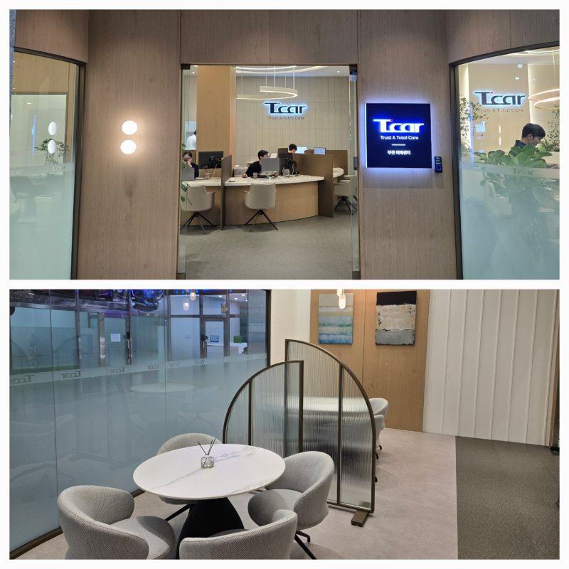 8일 경기도 부천의 중고차매매단지 1층에 자리한 롯데렌탈 T카 부천점 고객 라운지 모습. 2025.05.08/뉴스1 김성식 기자