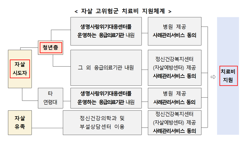 정부, 청년 자살시도자 치료비 지원 확대 "최대 100만원"